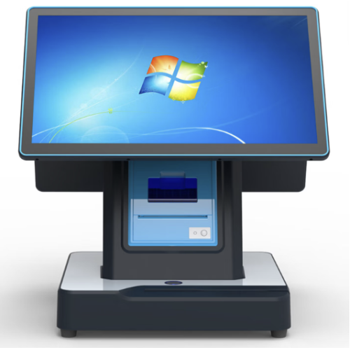 愛寶AB-9100觸摸雙屏收銀機一體機餐飲快餐奶茶市便利店收款機 旗艦版連鎖店 