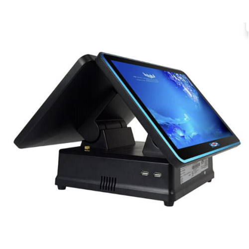 愛寶9882觸摸收銀機雙屏一體機市便利店煙草母嬰服裝奶茶外賣 【旗艦版軟件】餐飲版