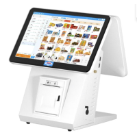 愛寶(Aibao) AB-8600觸摸屏雙屏收銀機一體機超市餐飲零售母嬰高端收款機 128-8(雙屏版) 愛寶(Aibao) AB-8600觸摸屏雙屏收銀機一體機超市餐飲零售母嬰高端收款機 128-8(雙屏版)