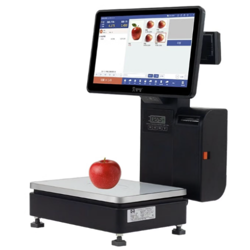 愛寶Ai智能識別收銀機雙屏收銀稱一體機水果零食店生鮮市電子秤稱重 Ai標簽 雙屏 旗艦版